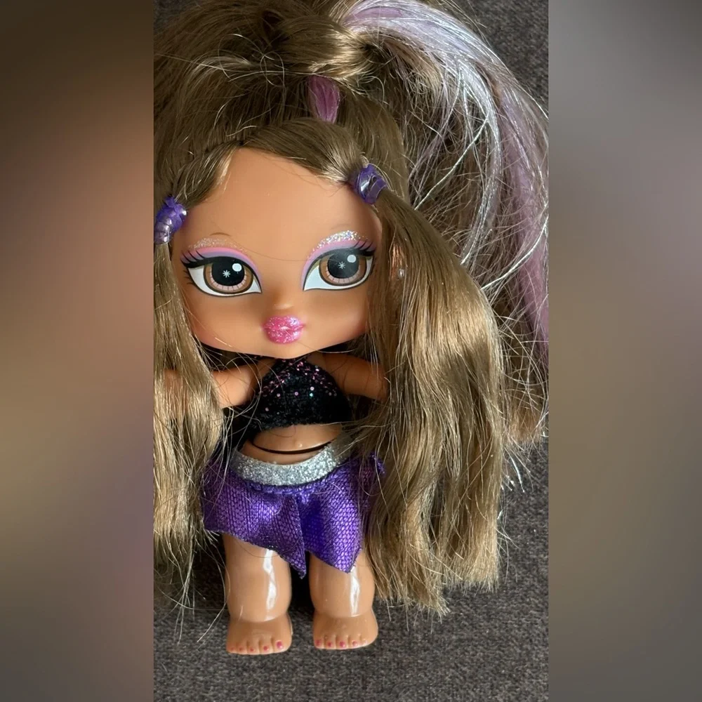 Stylish Doll with Purple Skirt and Black Top - Picture 3 of 6